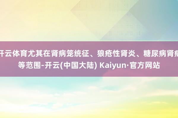 开云体育尤其在肾病笼统征、狼疮性肾炎、糖尿病肾病等范围-开云(中国大陆) Kaiyun·官方网站