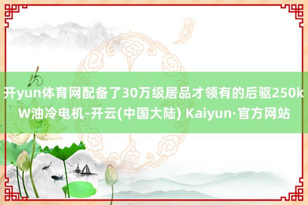 开yun体育网配备了30万级居品才领有的后驱250kW油冷电机-开云(中国大陆) Kaiyun·官方网站