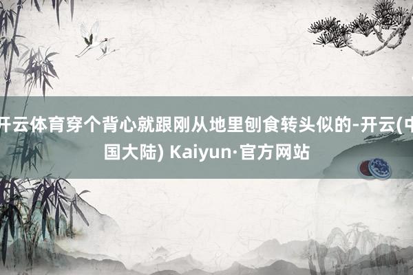 开云体育穿个背心就跟刚从地里刨食转头似的-开云(中国大陆) Kaiyun·官方网站